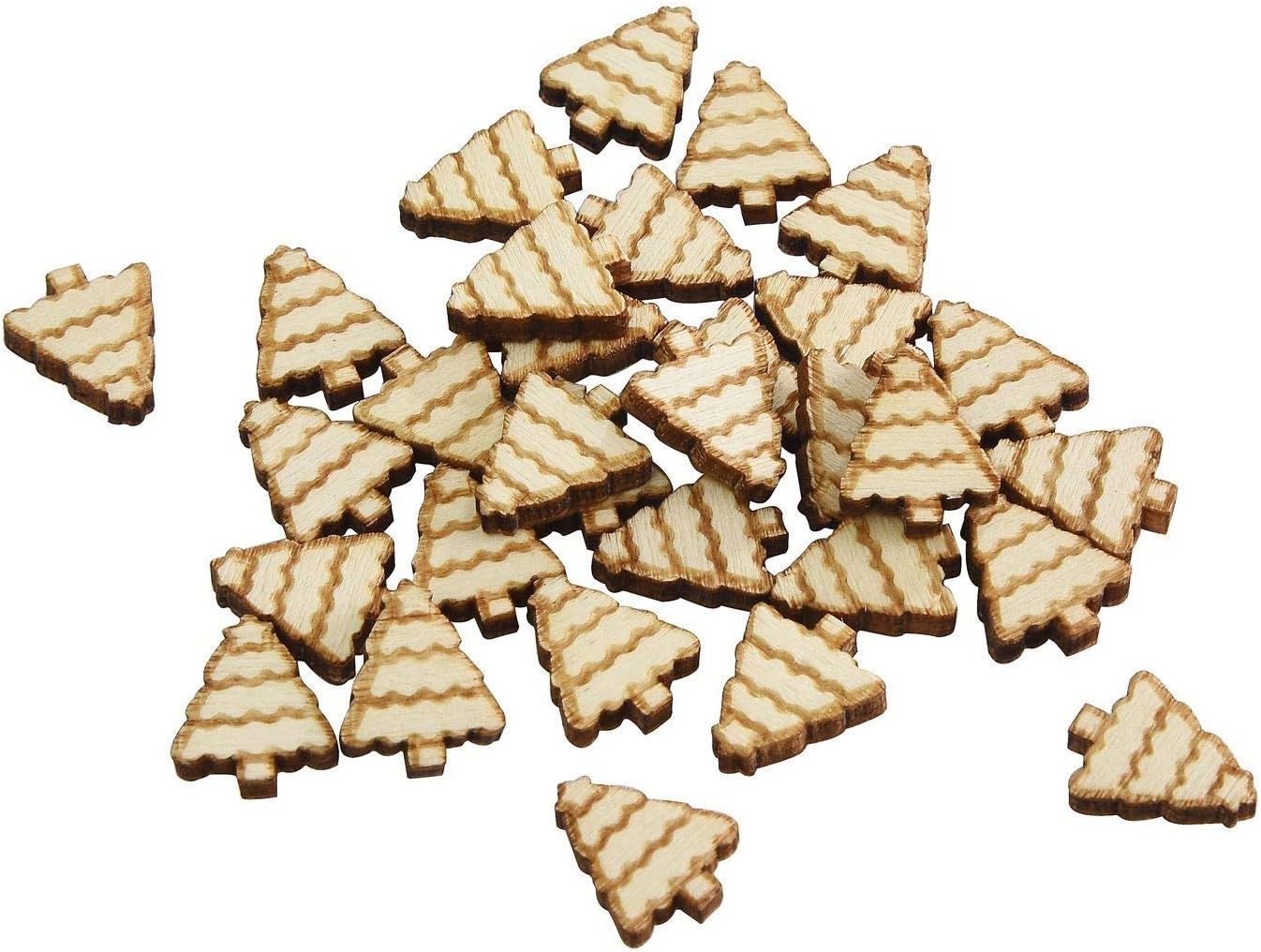 60 Pieces Mini Wood Stud Earring Blanks Wooden Jewelry Accessories (Christmas Tree)