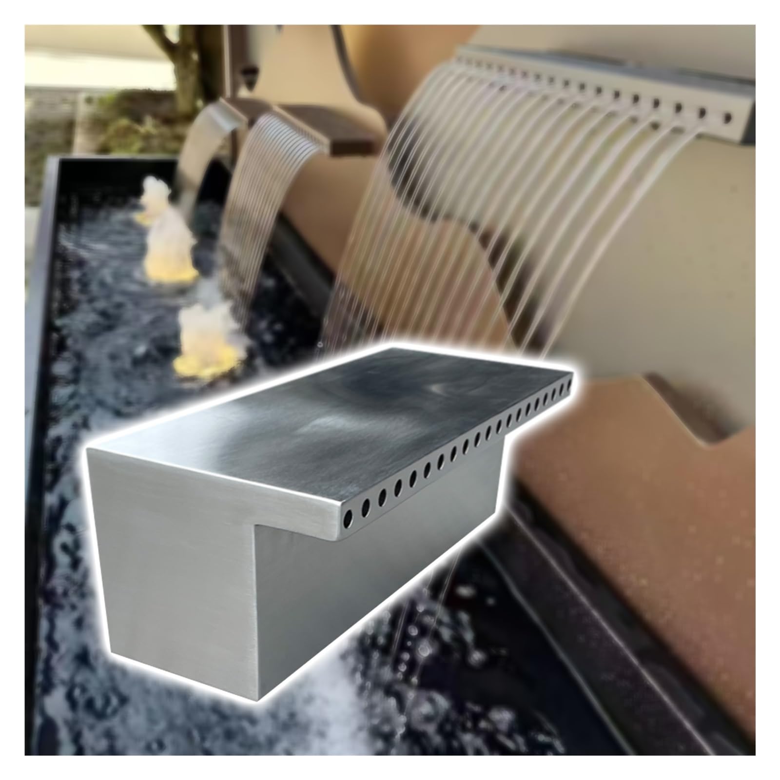 Kit jet d'eau cascade commercial pour fontaine extérieure et piscine