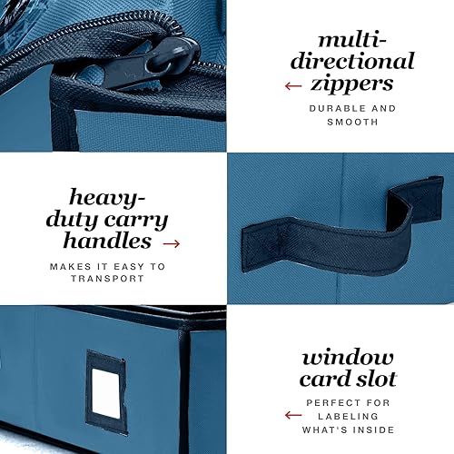 Miniatura 2 de HOMIOR Organizador de papel de regalo, bolsa de almacenamiento de papel de regalo de Navidad con bolsillos útiles para accesorios de Navidad, se