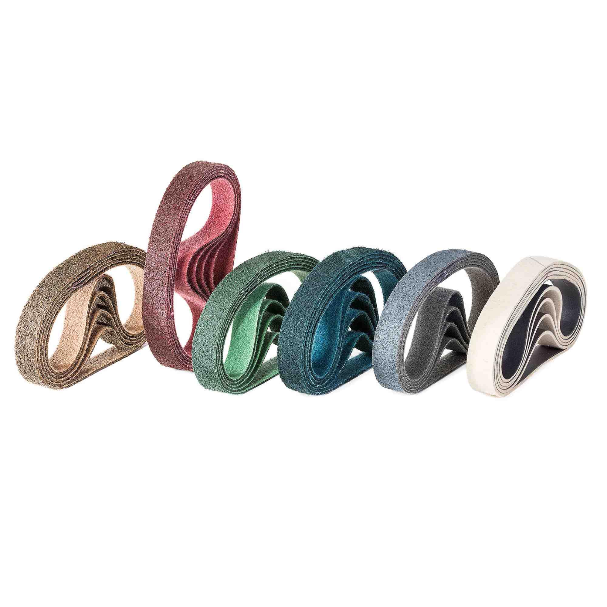 Pro Line Vlies-Schleifband/Vliesband | 30 x 533 mm | 5 Stück | Körnung: medium/mittel/rot (P120 - P150)