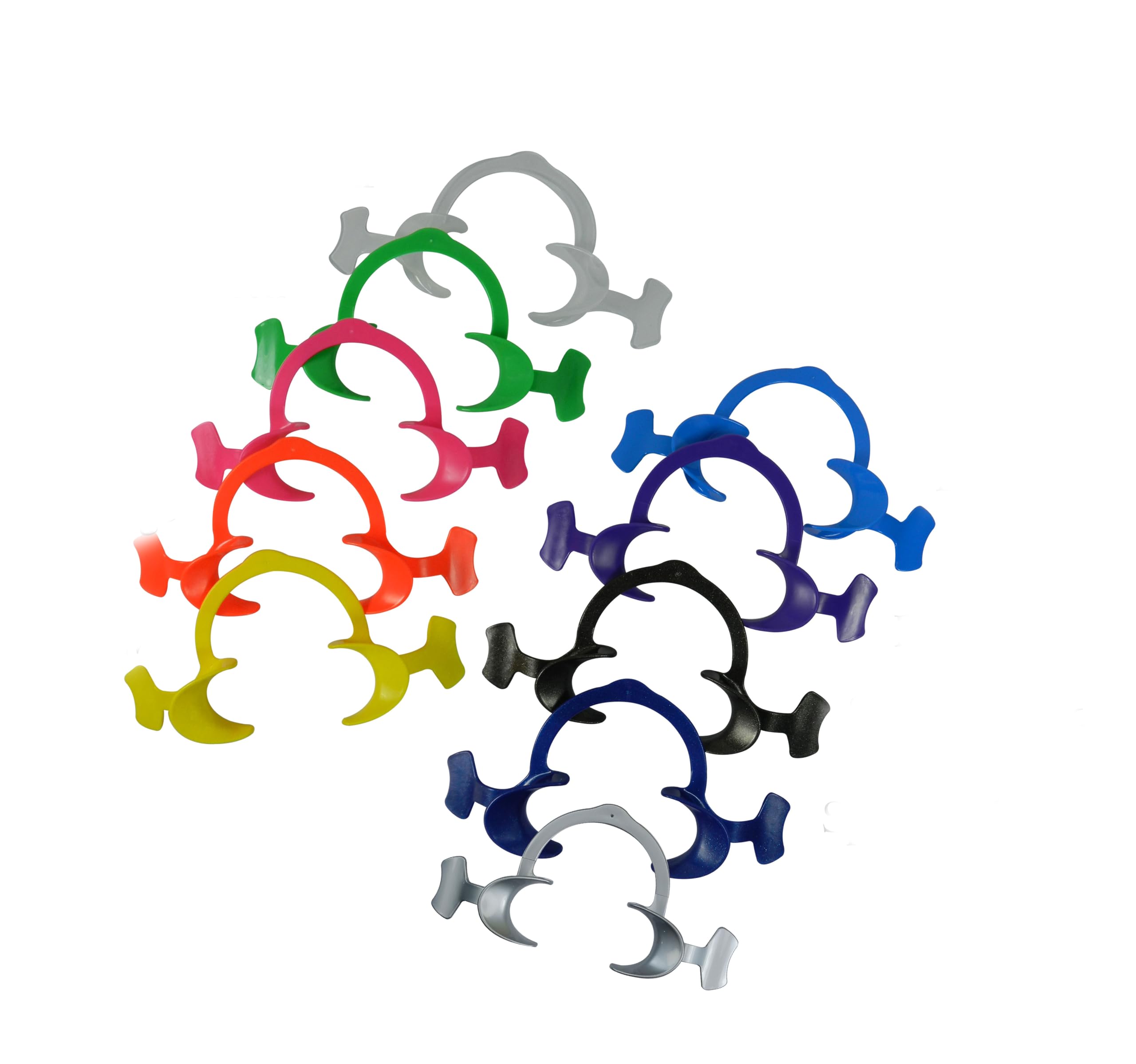 SmileSupplies Eco Cheek Retractors with Wings in Assorted Colours, Large Pack of 10 Pcs