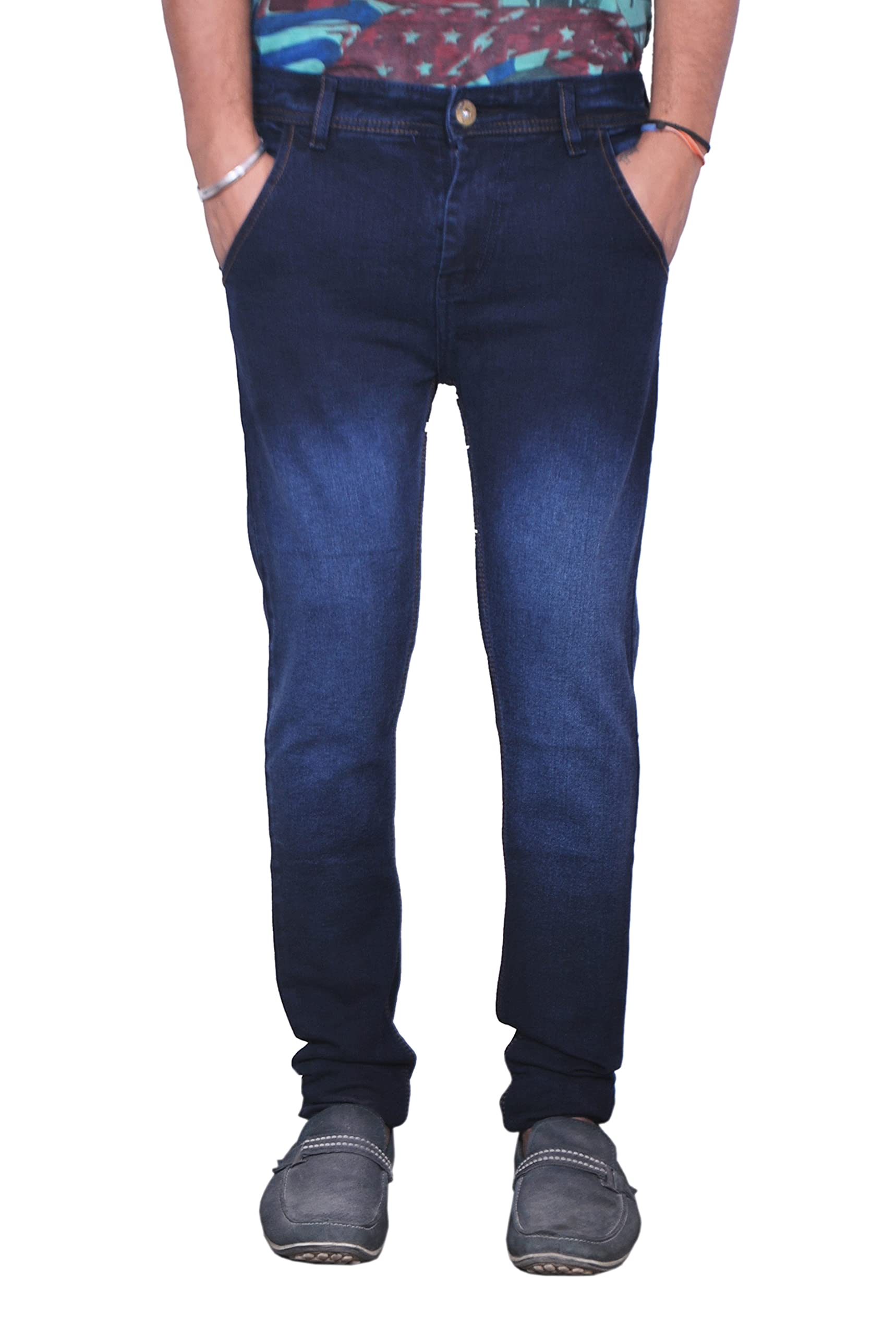 Dark Blue LAVKER Mens Denim Jeans-image-28