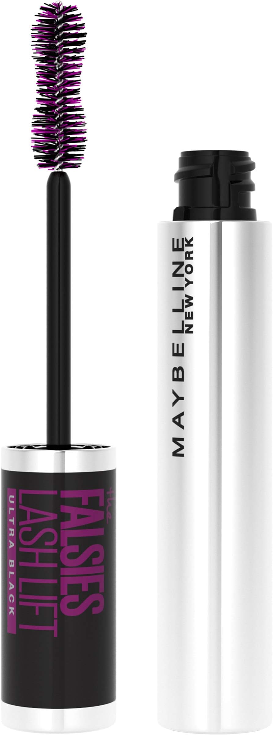 Maybelline The Falsies Lash Lift Washable Mascara Volumizing, Lengthening, Lifting, Curling, Multiplying, Eye Makeup, Ultra Black, 1 Count