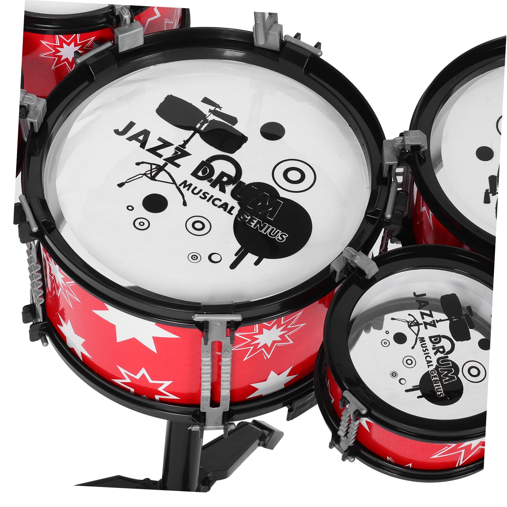 ERINGOGO Set Mini Batteria Giocattolo Musicale per Bambini in Plastica 24X22X22Cm per Sviluppo Musicale e Ritmico Ragazzi e Ragazze Gioco Educativo