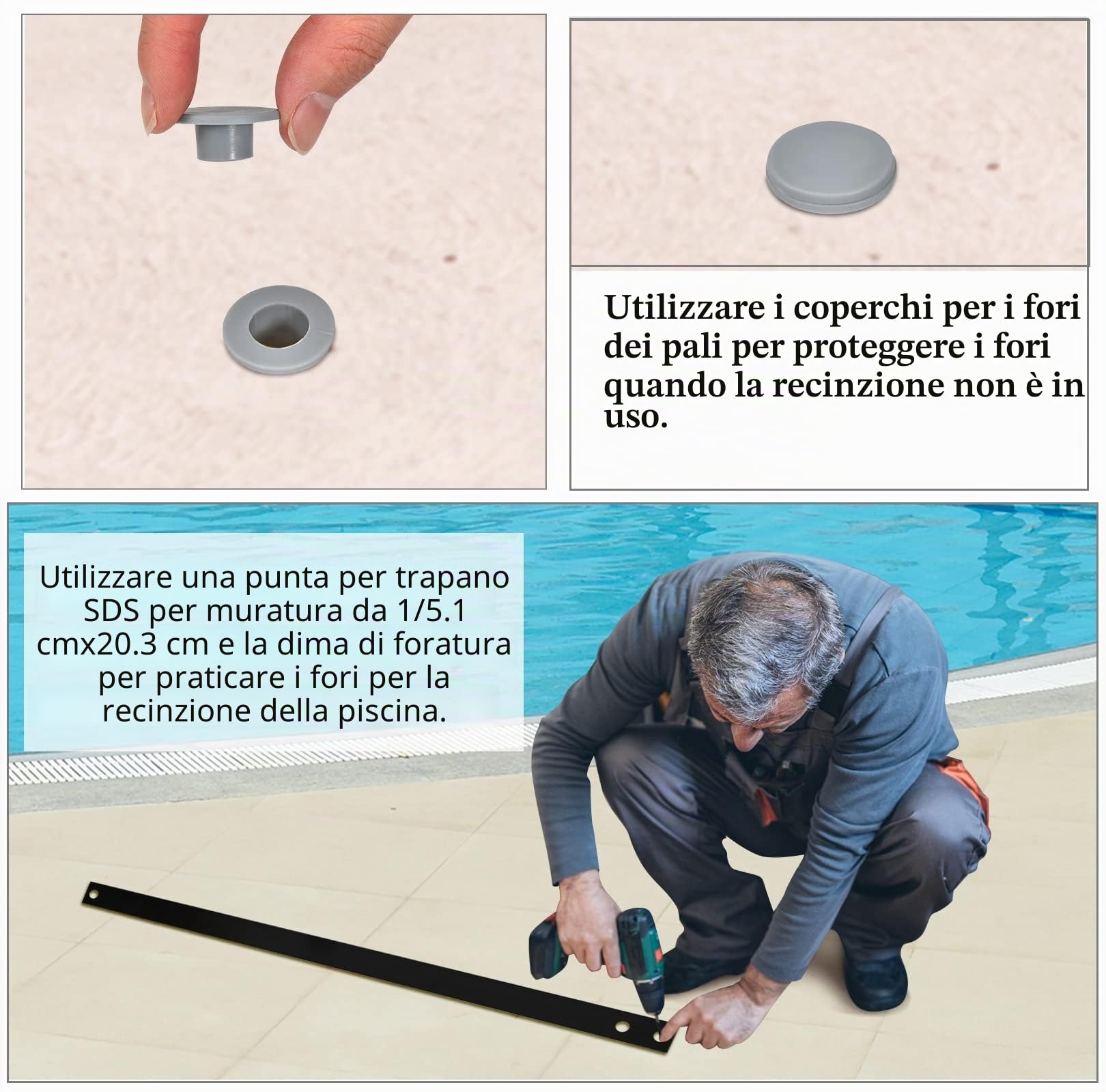 GIANTEX Recinzione di Protezione per Piscina, Recinzione Copertura Pieghevole per Privacy in Alluminio e Acciaio Inox con Kit di Montaggio per Laghetto/Giardino, 360 x 125cm