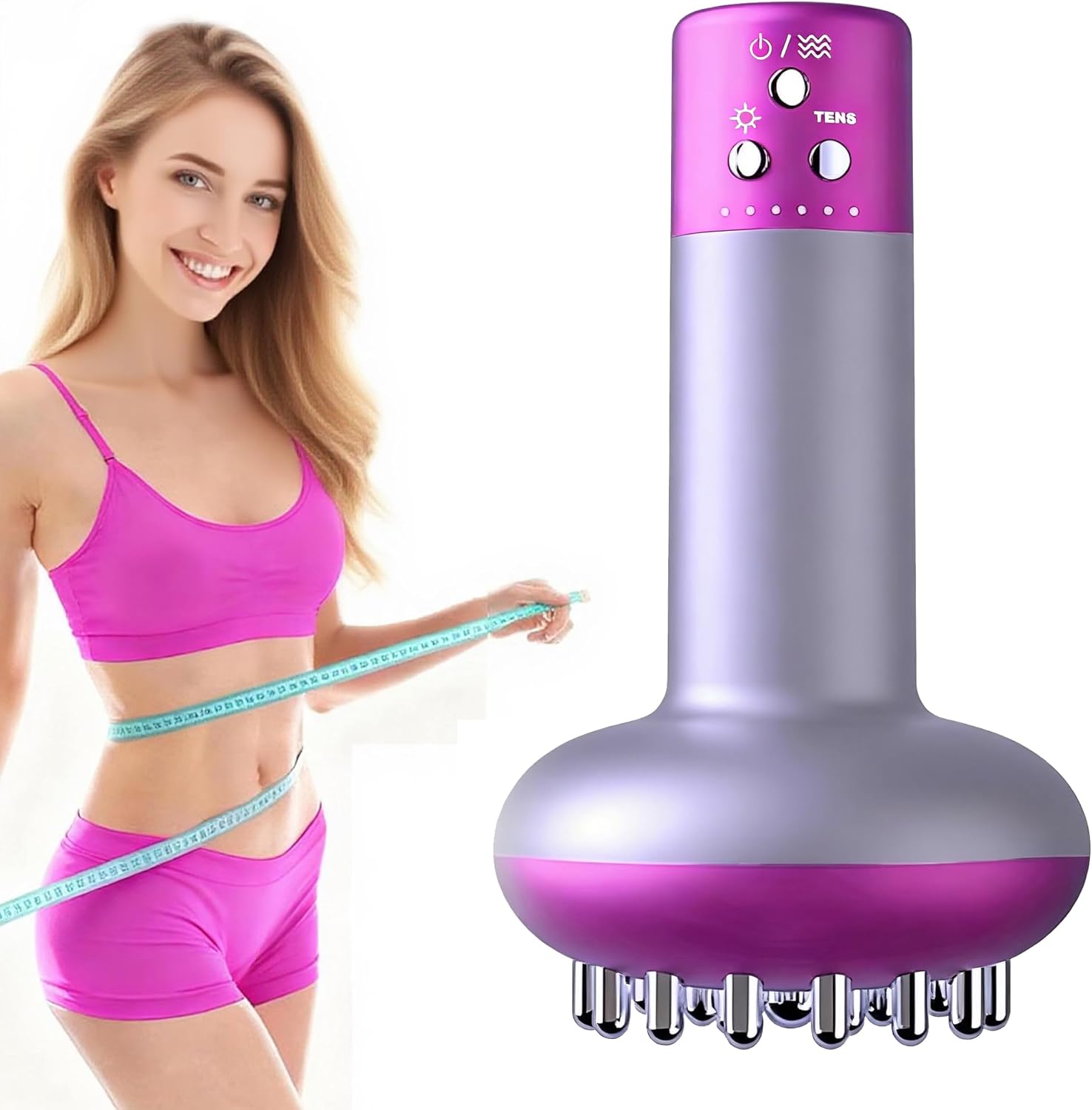 Lymphatic Drainage Massager & Anti Cellulite Massage Tool, Helps Reduce Fatigue & Cellulite for Legs & Belly Body Sculpting Machine with Microcurrent, Light, Heat& Relieve Leg Fatigue
