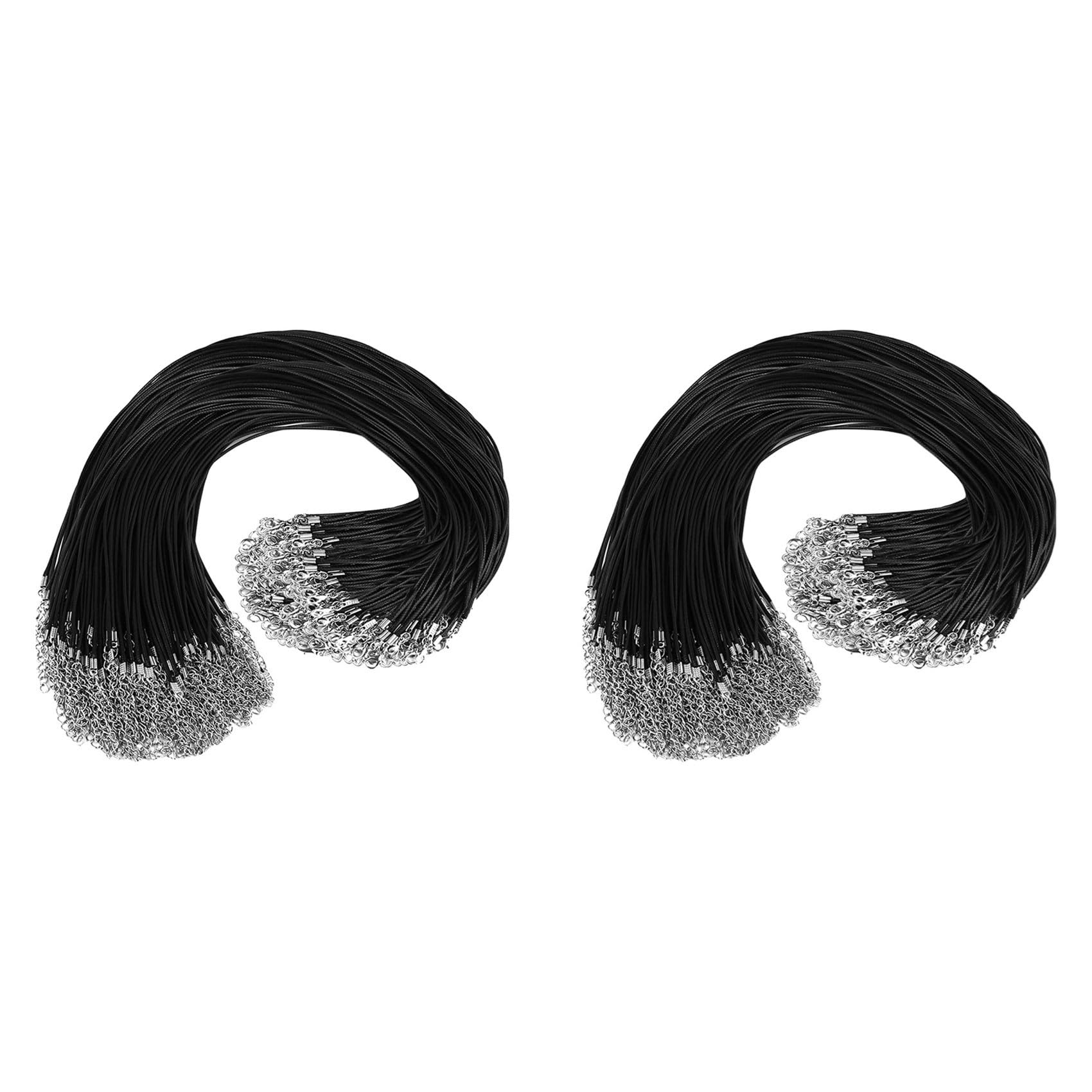 Hndhbfgrt 200Pcs Necklace Cord with Clasps,Necklace Cords for Pendants,18inch Bulk Necklace Chains for Jewelry Making Supplies C