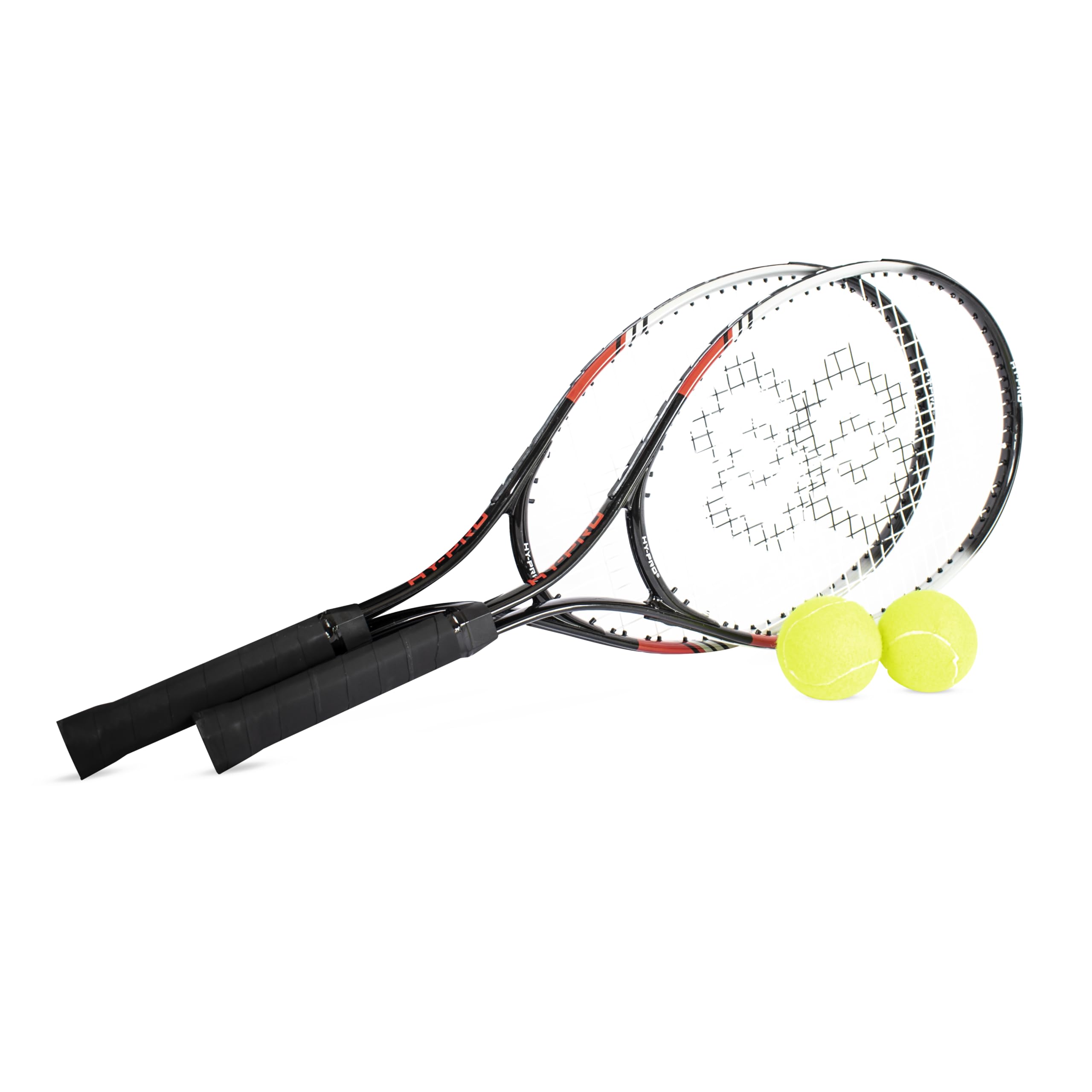 Hy-Pro Set da tennis da 25 pollici, racchetta da tennis per 2 persone, palline da tennis, in alluminio, racchetta leggera con custodia per il trasporto e palline incluse, ottimo equilibrio e presa