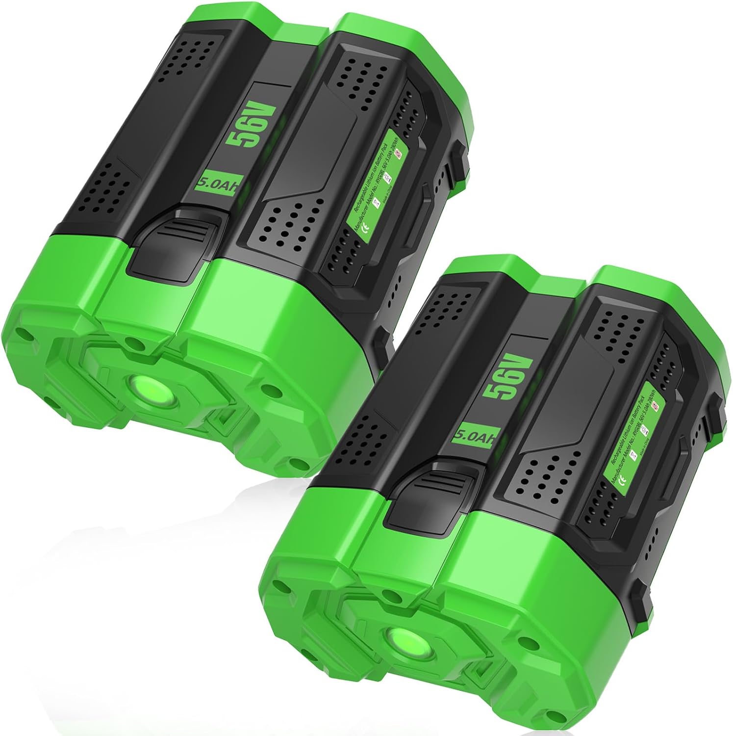 Upgrade 5000mAh Lithium Ion Battery Replacement for EGO 56V Battery Long Runtime High Power Output BA2800 BA2800T BA4200 BA4200T BA5600T