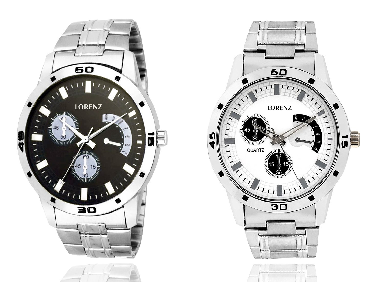 LORENZ Analogue Silver Dial Mens Watch Combo - Mk-1102A (B078BKV3VC) Amazon Price History, Amazon Price Tracker