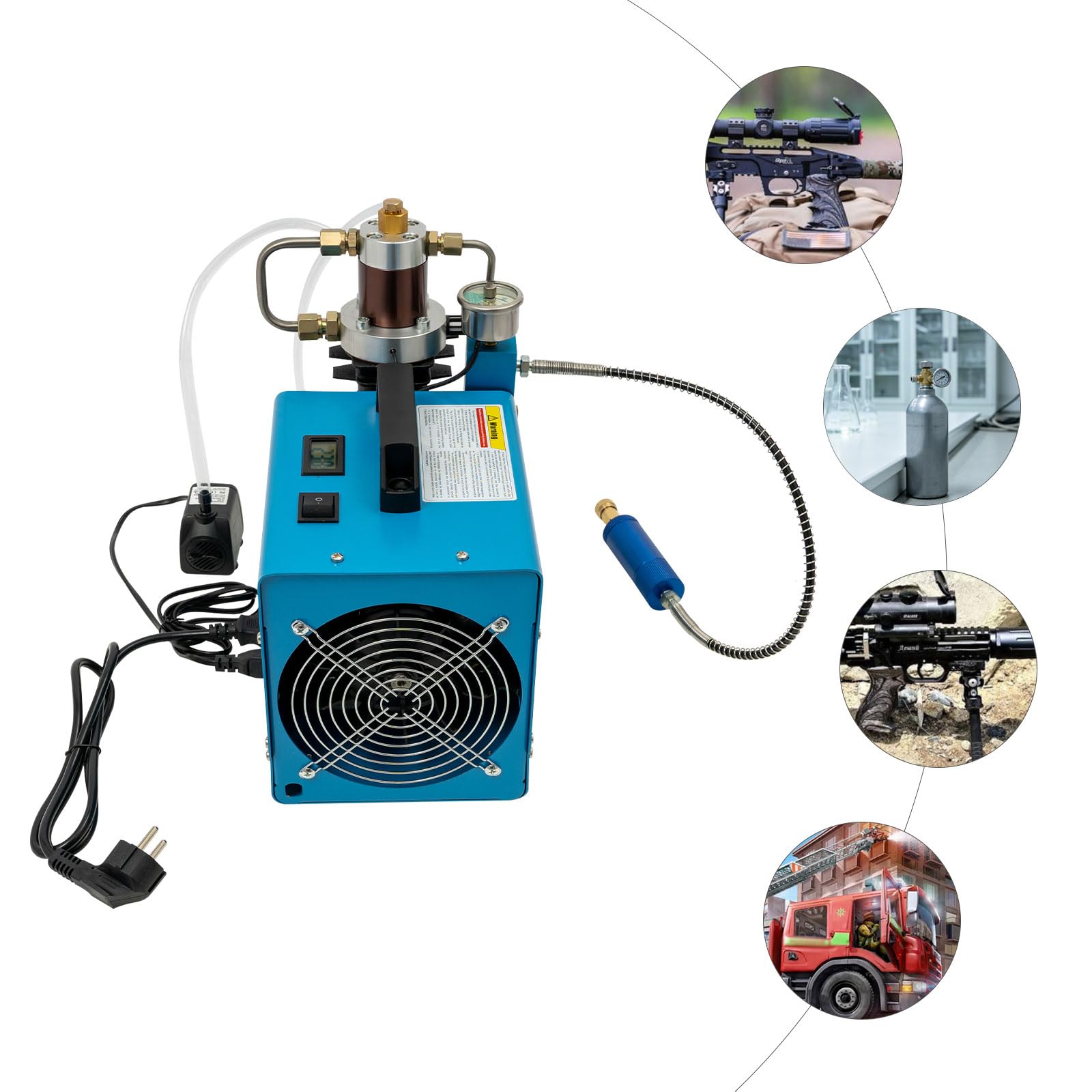 Pompa ad aria elettrica ad alta pressione, 1800 W, 30 MPa, compressore