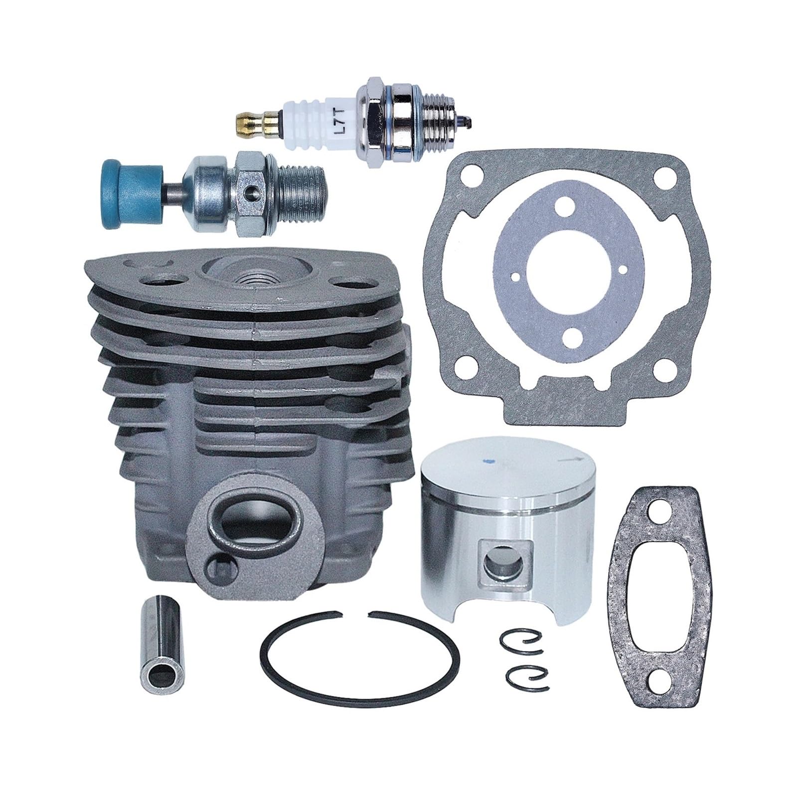 Cylindre 46mm avec joint de piston et bouchon de décompression pour tronçonneuse 55 51