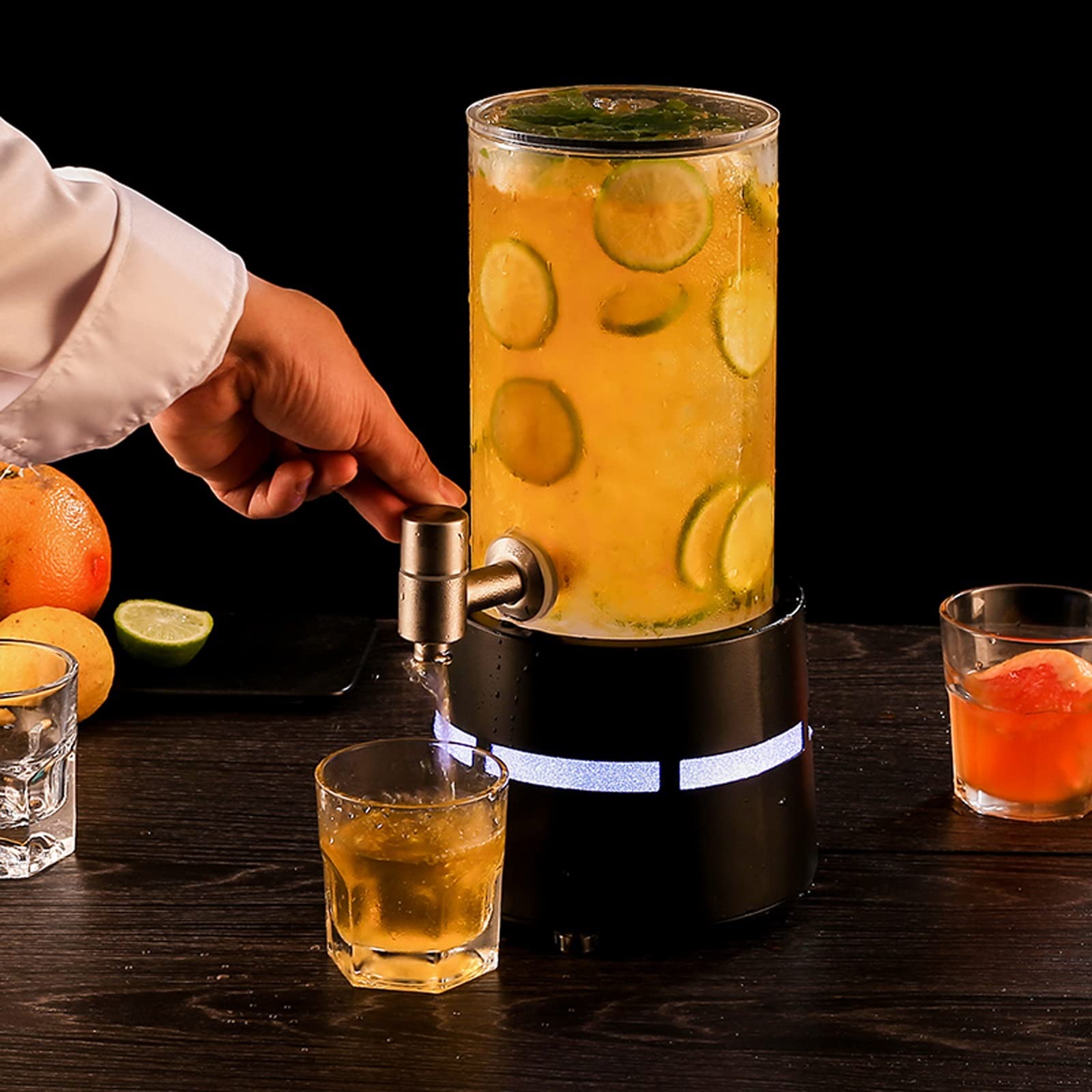 Dispensador de torre de cerveza Dispensador de cerveza redondo con grifo Dispensador de bebidas luminosas creativas Dispensador de torre de cerveza para barra de fiesta Dispensador de cerveza casero