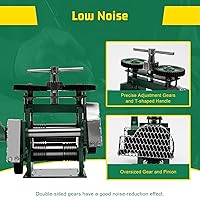 Vista 5 de RustyVioum Máquina de laminador de prensa de joyería, 0.039x 3.346 in Manual Schmuckpresse Maschine, herramienta de rodillo de hoja de metal plana