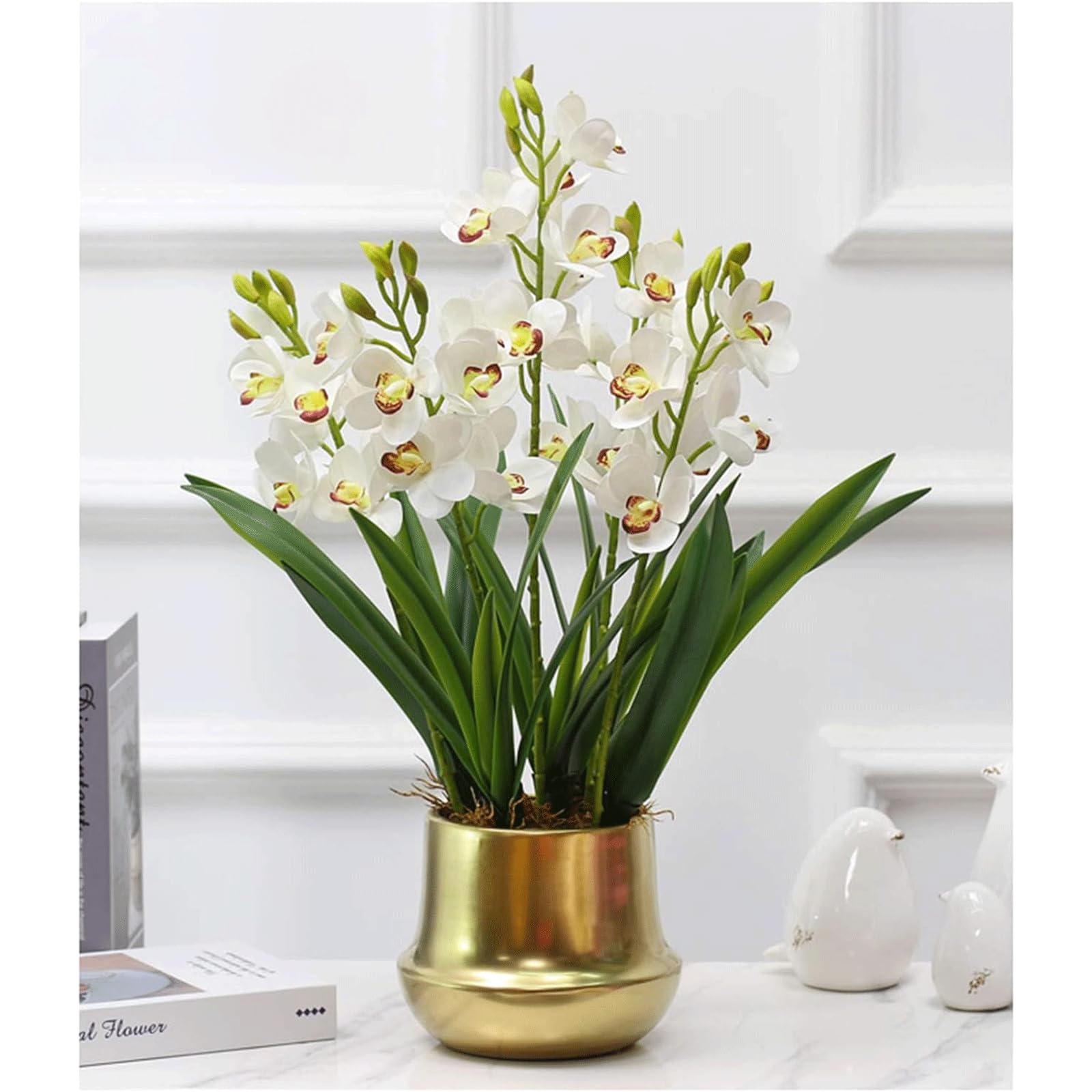 XDLEDMKIZ Realistic Artificial Flowers Fake Flowers Floral Arrangement Decor for Wedding Centerpieces Bouquets Party Decorative