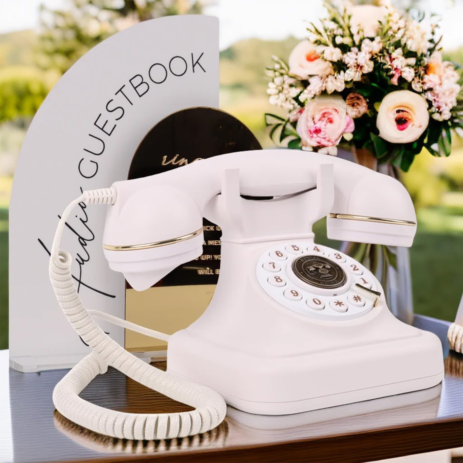 GYLRD Audio Guestbook Telephone to Preserve Your Special Occasions, For Wedding, Birthday, Anniversarie, Etirement Parties, Message Recording Phone
