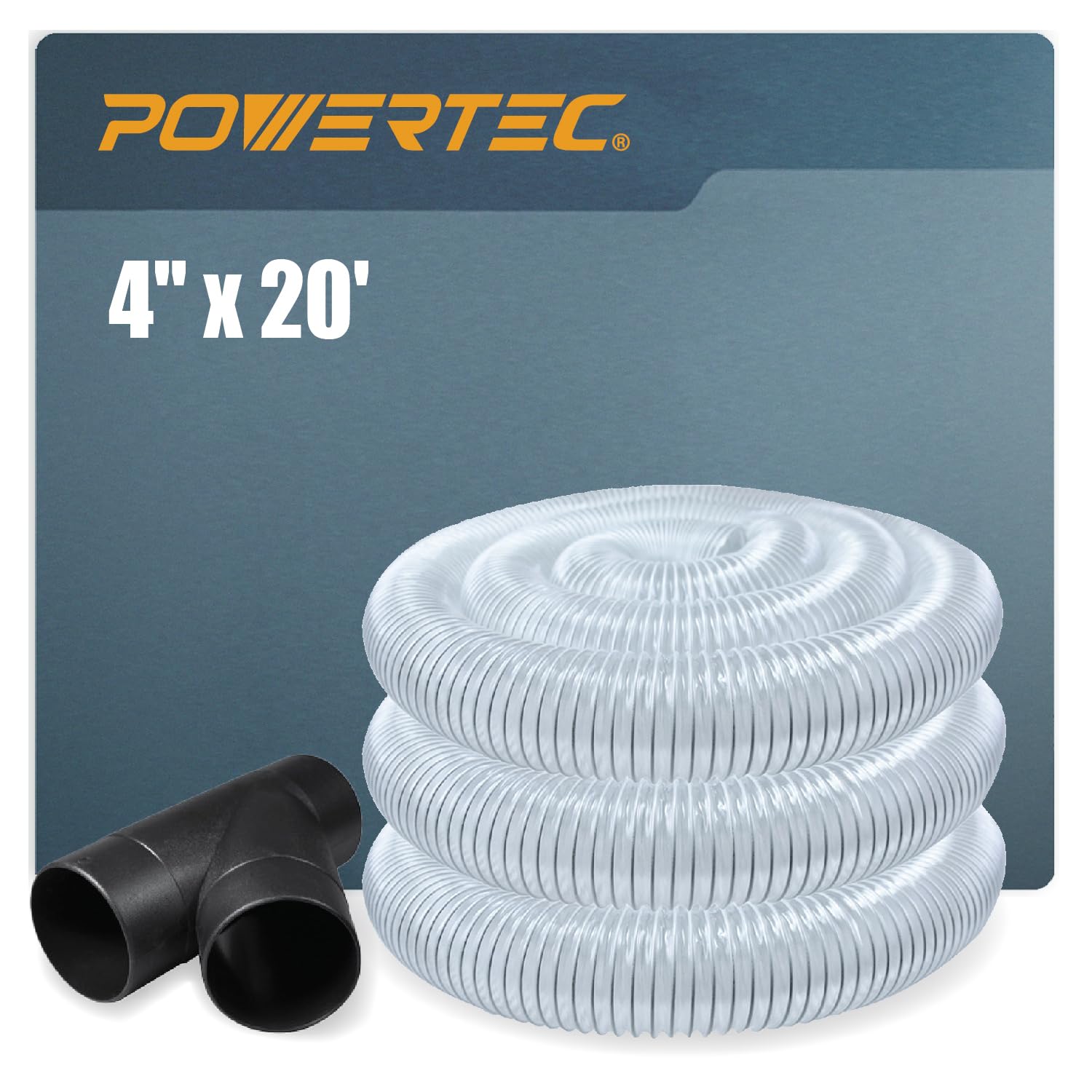 Tuyau de collecte en PVC transparent de 6,1 m rétractable avec raccord Y