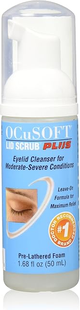 OCuSOFT 730-1-37 Lid Scrub Plus Foam Eyelid Cleanser for Moderate-Severe Conditions, 50ml Bottle