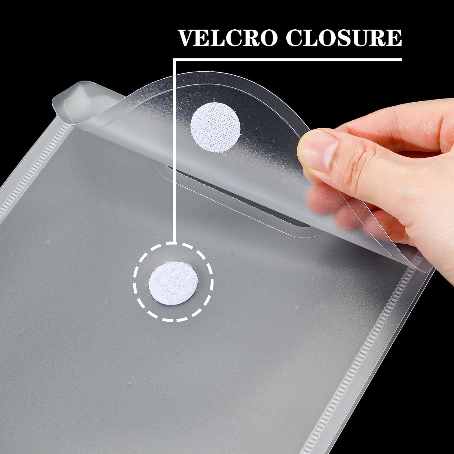 50 Pack Plastic Envelopes, 7 X 10 Clear Reusable Waterproof File Folder with Snap Button, A5 Clear Envelopes for School and Office Supplies