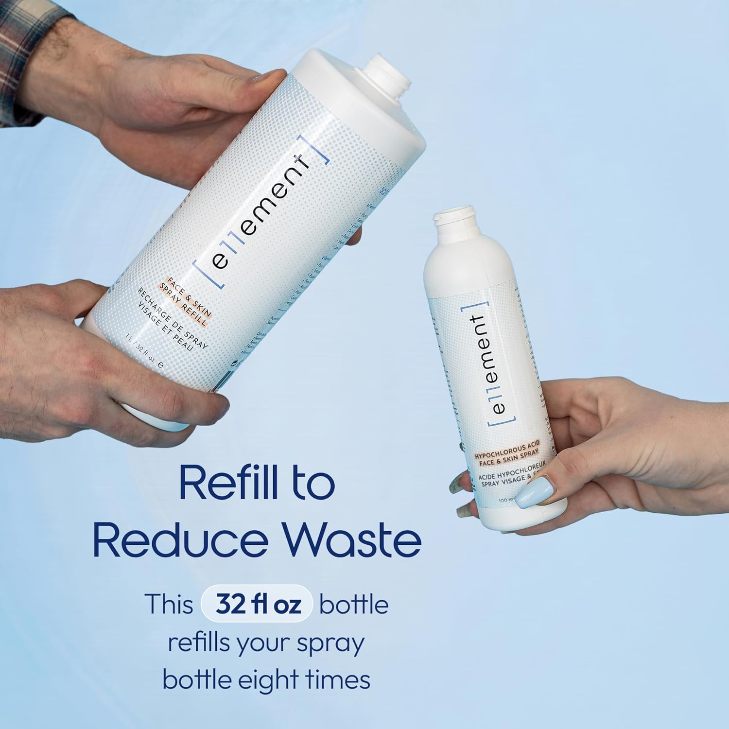 e11ement Hypochlorous Acid Spray – Gentle Multi-Use Cosmetic for Face & Body – Fragrance-Free Skin Refresher (Medium 4 oz.)