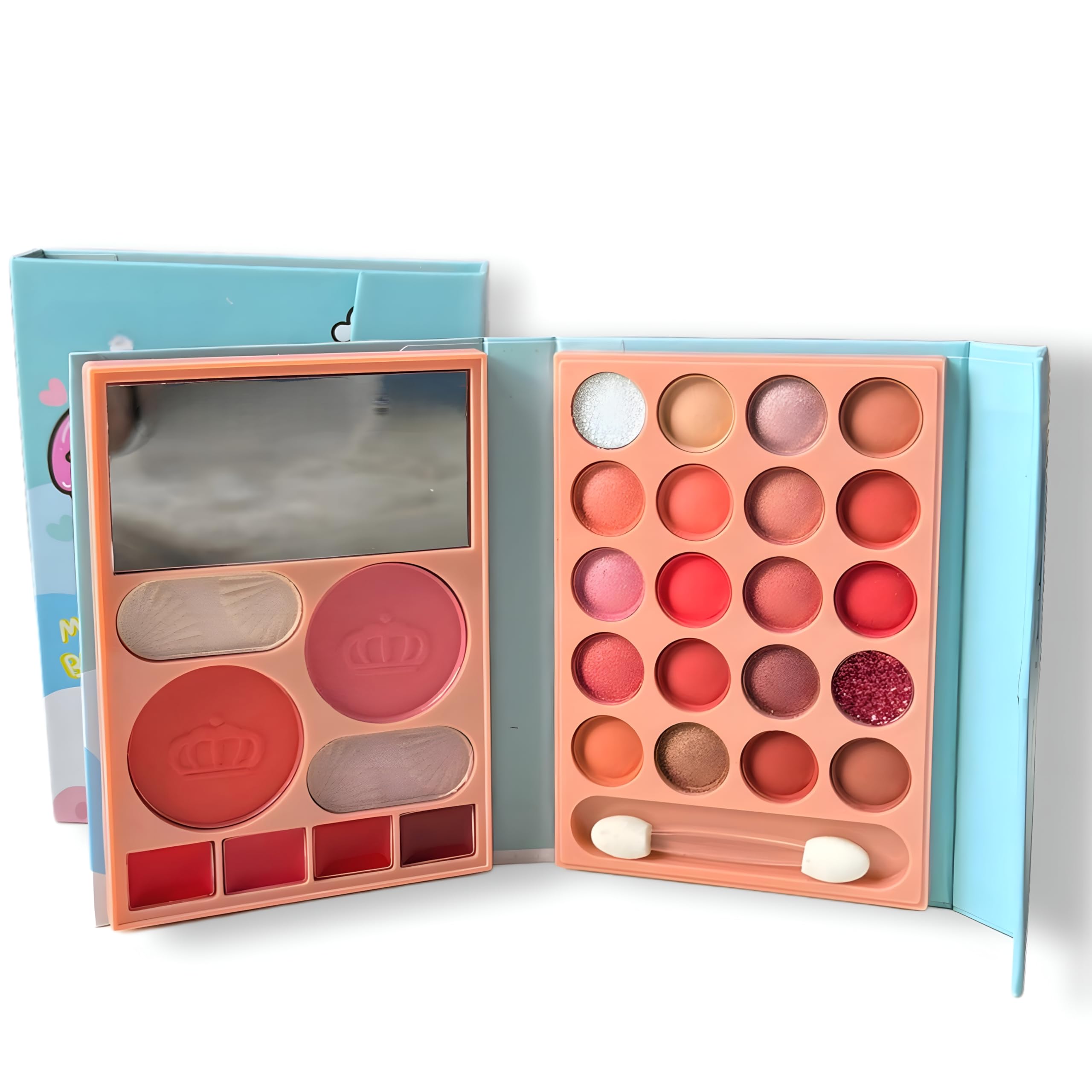Anylady All In One Makeup Book Kit Palette | 24 Eyeshadow, 2 Highlighter, 2 Blusher, 4 Lip Shades With Brush & Mirror. (C)-image-17