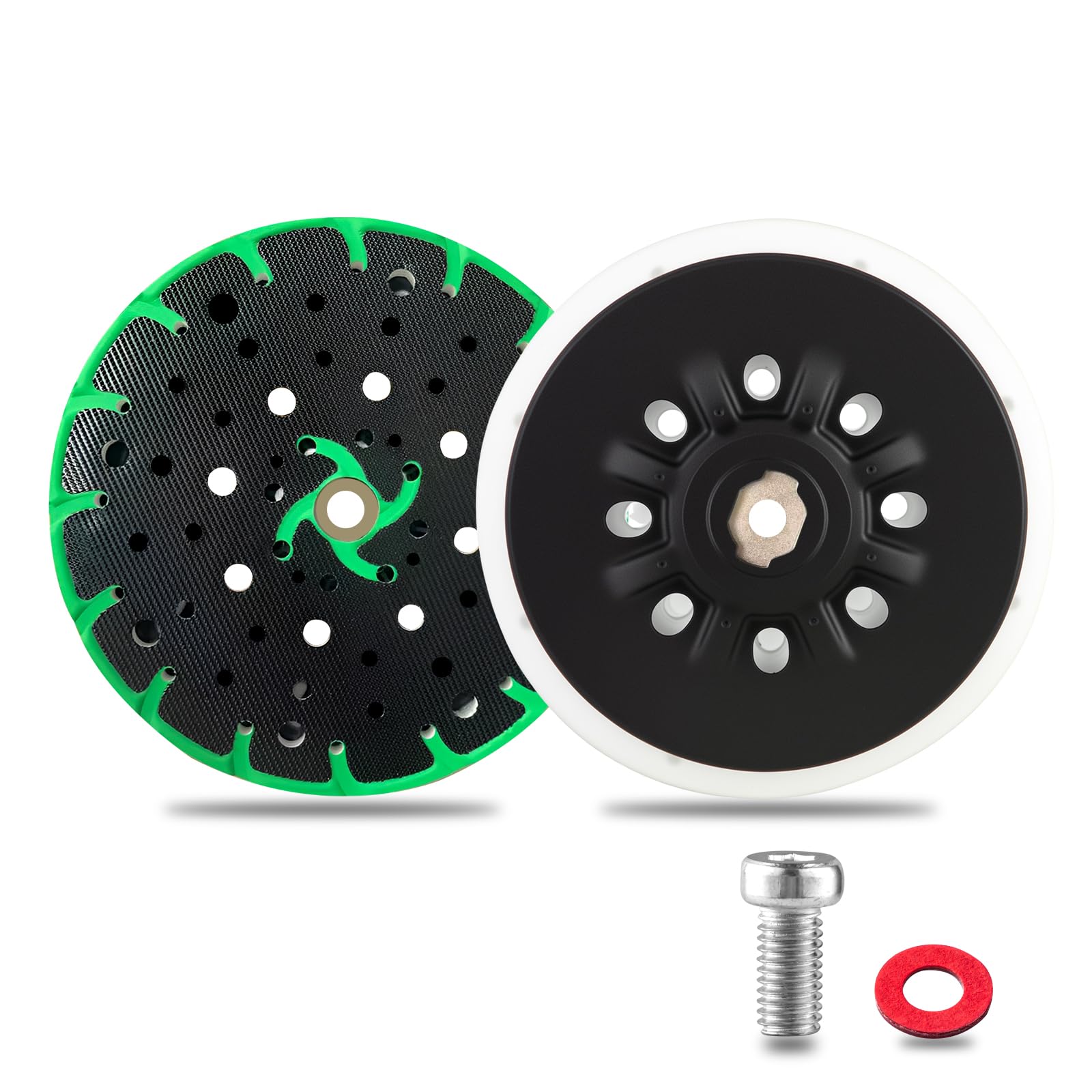 Upgraded 202460 6-Inch Hard Sanding Pad, Compatible with Festool ETS 150/3 EQ, ETS EC 150/5 EQ, ETS EC 150/3 150/5 EQ Sander, 17/48-Hole Hard Pad (