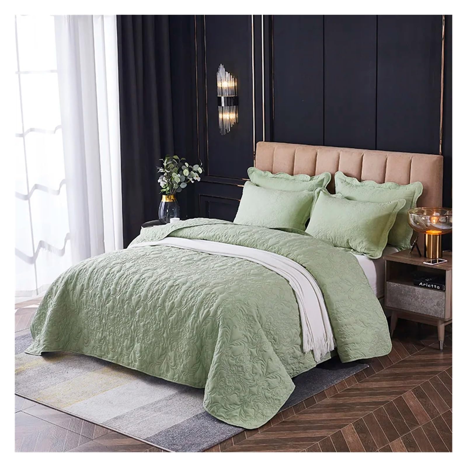 ADovz Morbido copriletto sul letto Plaid Stitch coperta biancheria da letto in microfibra copriletti matrimoniali Compatible with copriletto Lenzuola coprimaterasso,Lenzuola