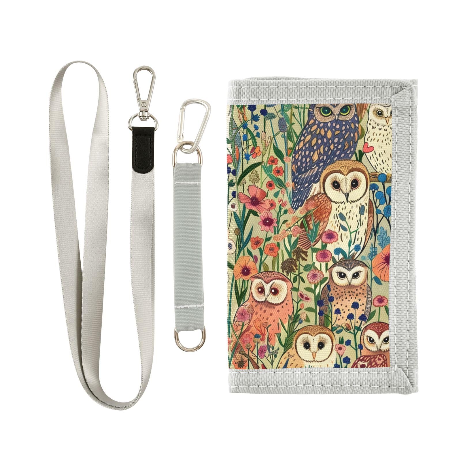 ALAZA Kids Wallets for Boys Girls Toddler Trifold Wallet Children Small Owl Retro with Zipper Coin Pocket