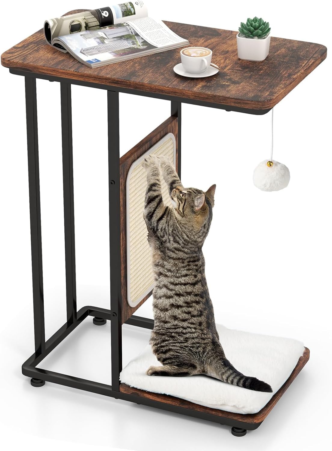 FANTASK Kattenhuis voor kattentoilet, kattenkast met 2 deuren en
