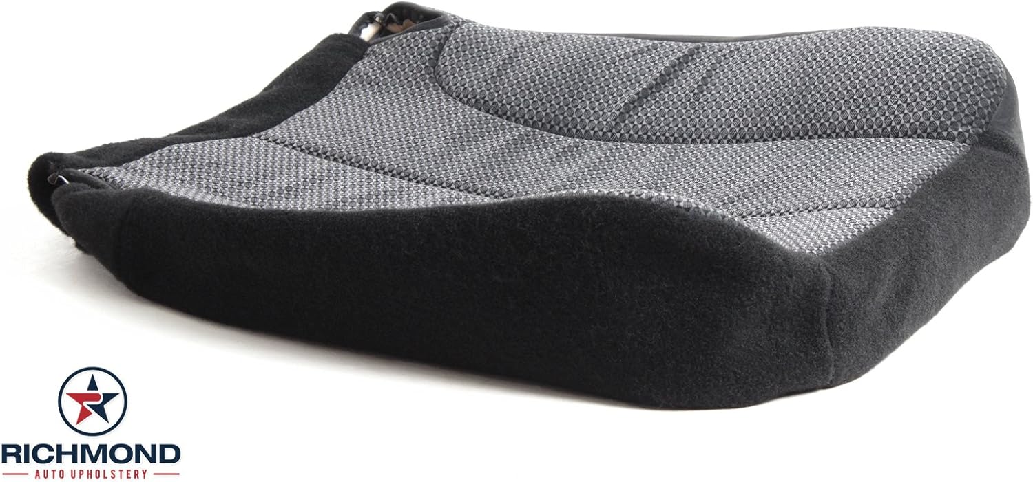 Richmond Auto Upholstery - Driver Side Bottom Cloth Seat Cover Gray Compatible with 2003 2004 Dodge Ram 1500 2500 3500 SLT