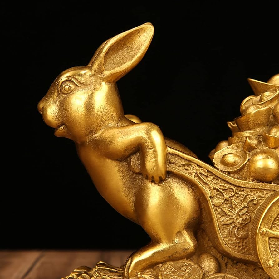 兎の置物　鉄製　風水　親子　レトロ　アンティーク干支置物 コレクション 兎の置物鉄製風水親子レトロアンティーク干支置物 コレクション