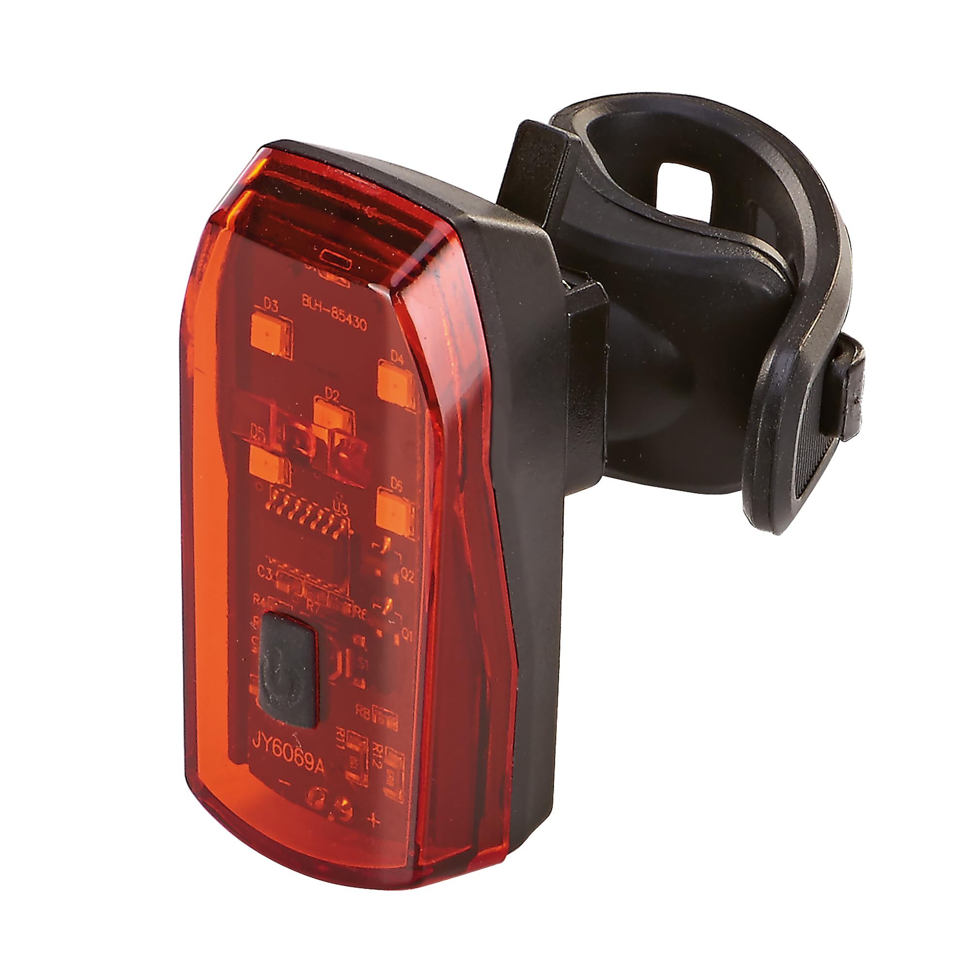 Prophete Unisex - Adult LED Battery Tail Light Brake Light with Silicone Holder, Multi-Colour, One Size