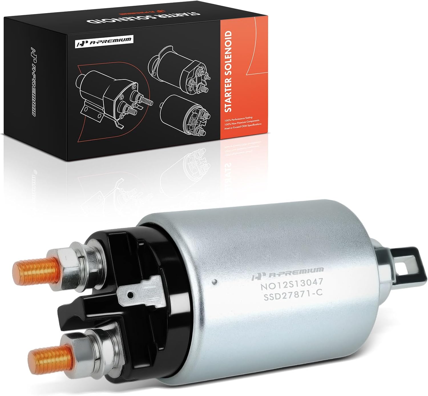 A-Premium Starter Solenoid Compatible with Caterpillar Models - Skid Steer Loader 272D/272D2/297D/297D2/299D/299D2 2014 2015 2016 2017-12V