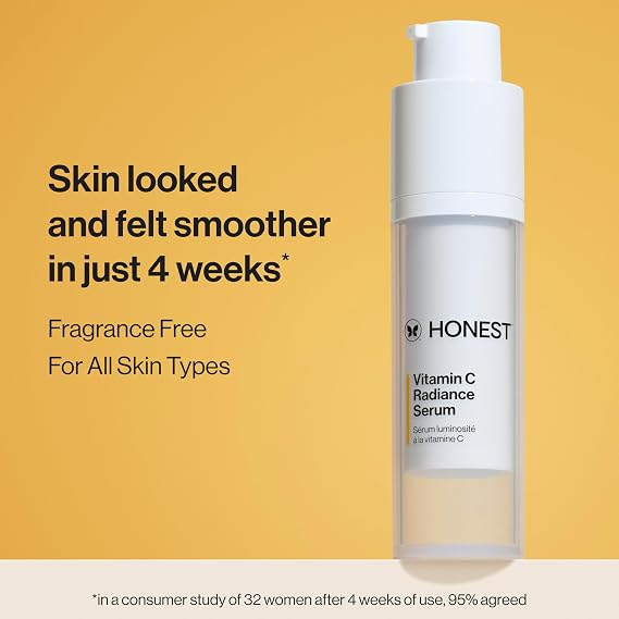 Honest Beauty Vitamin C Radiance Serum, Sensitive Skin, Unscented, 1 fl oz