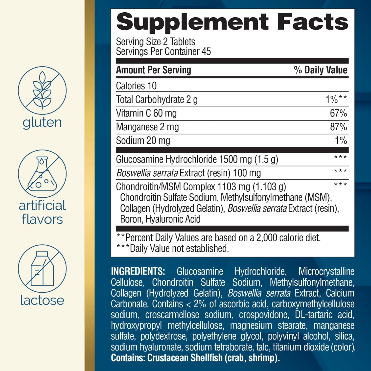 Nature's Wonder Triple Strength Glucosamine Chondroitin MSM, 90 Tablets — Amazon image 9