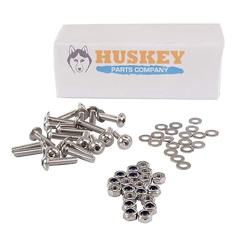 Huskey - Tornillos de acero inoxidable 304 compatibles con guardabarros para carrito de golf, EZGO Club Car Yamaha
