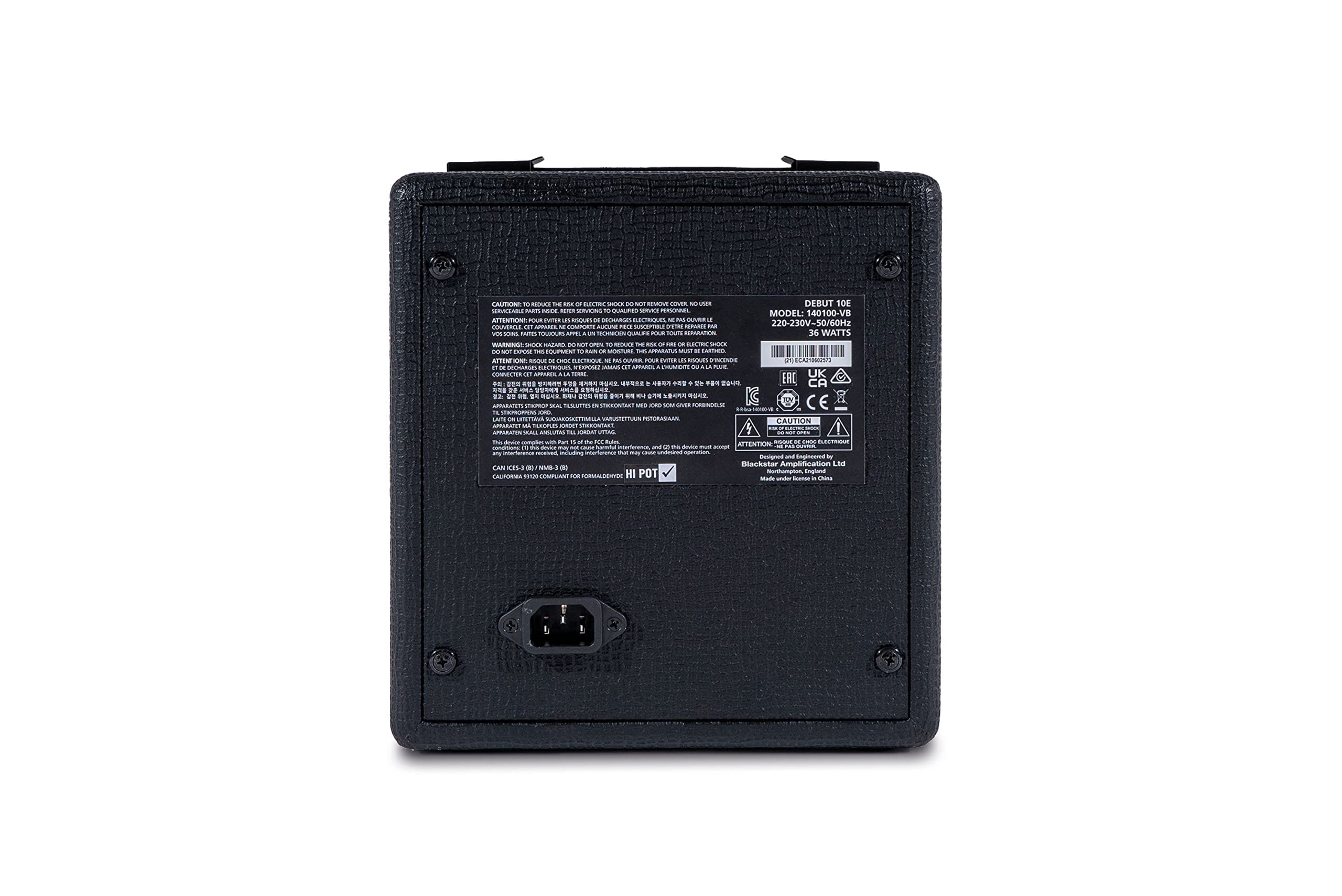 Blackstar Debut 10E - Amplificatore per chitarra elettrica per principianti con effetto ritardo, ingresso cuffie da 10 Watt, riproduzione MP3 (nero)