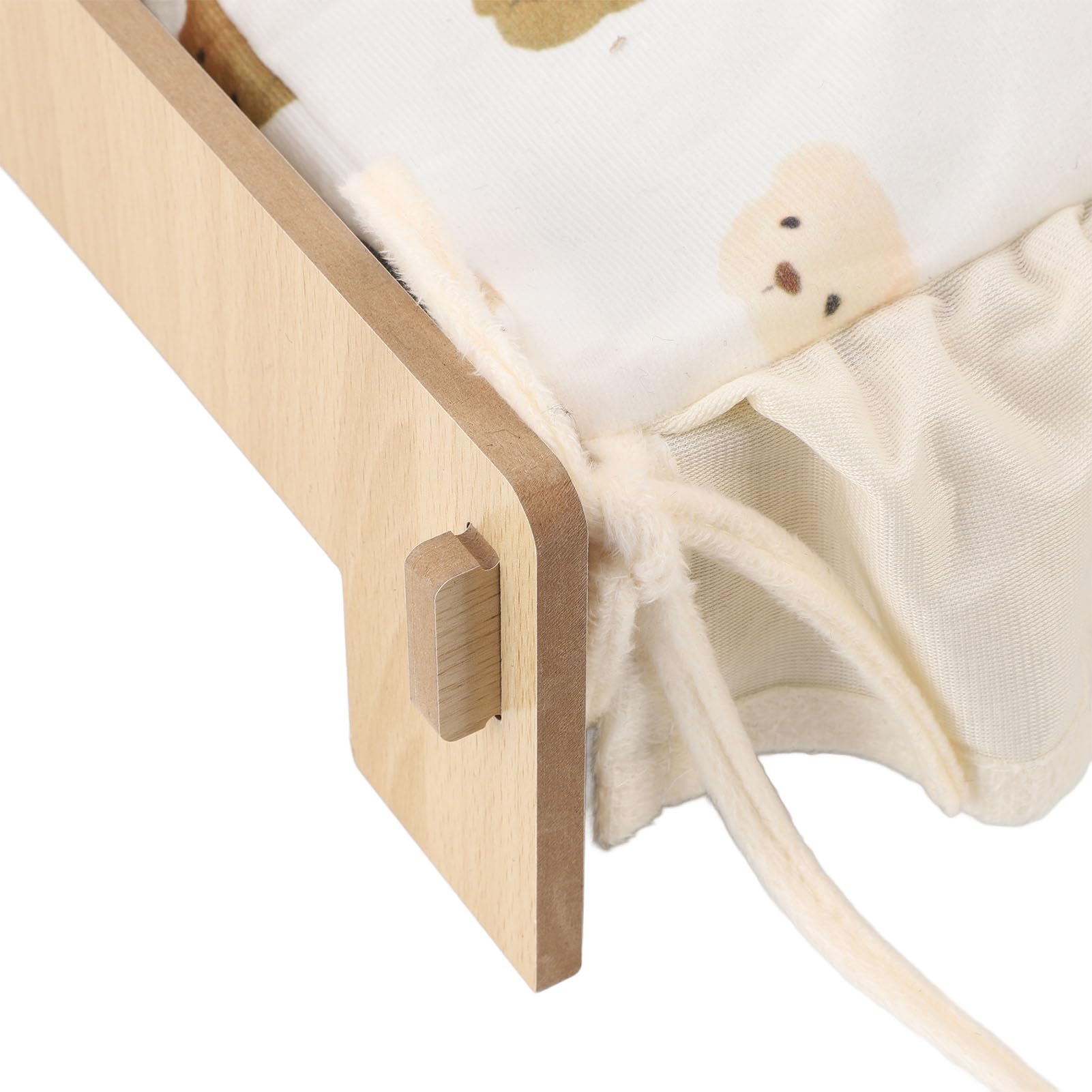 Syrisora Cama para Mascotas con Marco de Madera, Cama para Gatos con Colchón, Cama de Madera para Mascotas, Marco de Madera para Dormir con Colchón, Universal para Gatos, Perros, Conejos,