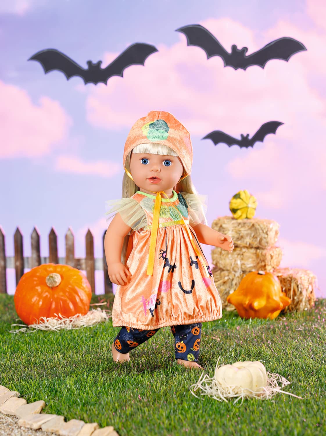 BABY Born Disfraz De Bruja Con Sombrero Y Escoba – Vestido De Tul Negro Para Muñecas De 43 Cm, De Zapf Creation