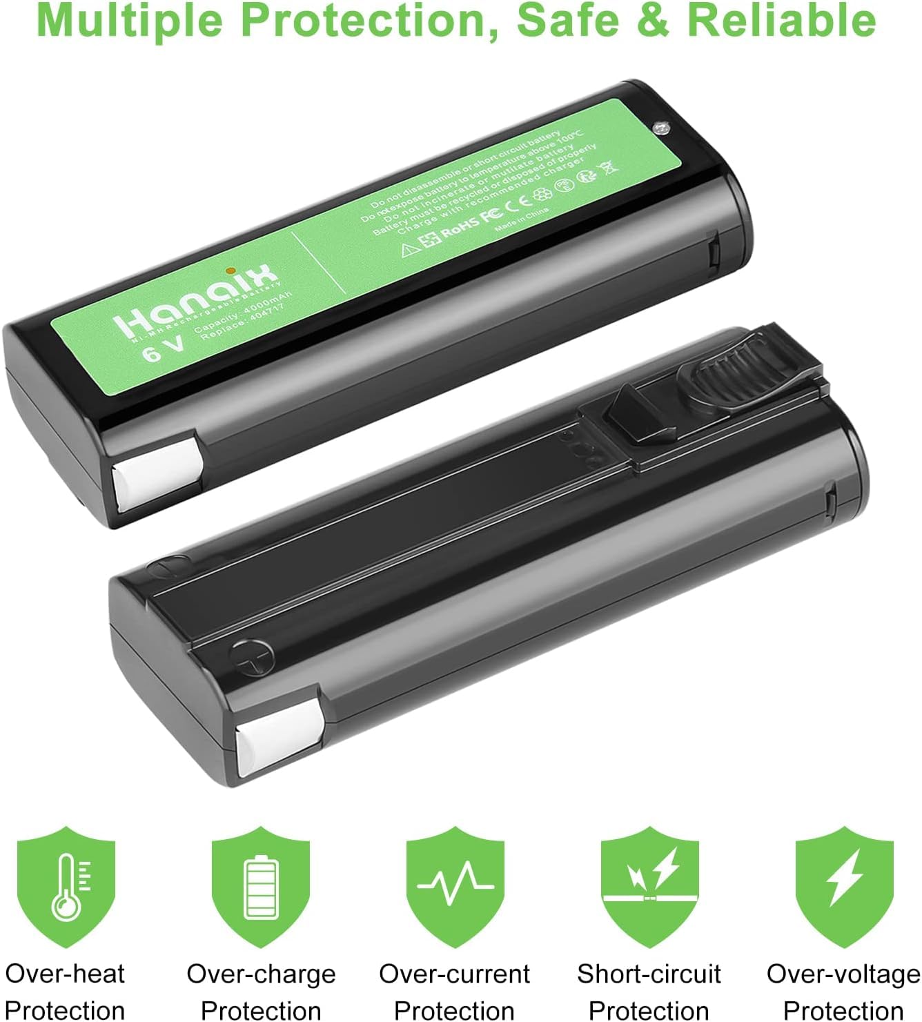 Hanaix 2-Pack 6V 4.0Ah Ni-MH Battery For Paslode Cordless Tools – Replaces 404717, B20544E, Compatible With Many Nailers - View #7