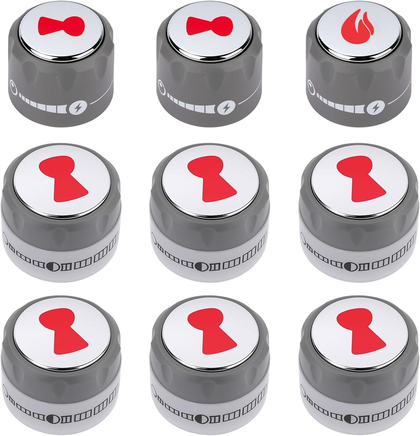 67692 Summit Gas Grill Knobs Replacement Weber Summit 660 670 Grill Control Knobs,9-Pack Weber Summit Knob Kit with 1 Burner,1 IR and 1 Smoke and 6 Main Burner Lgnition Knob