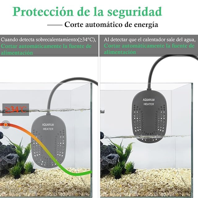Foto 5 de 6 de FEDOUR 50W Calentador Acuario Ajustable Mini Calentador de Acuario