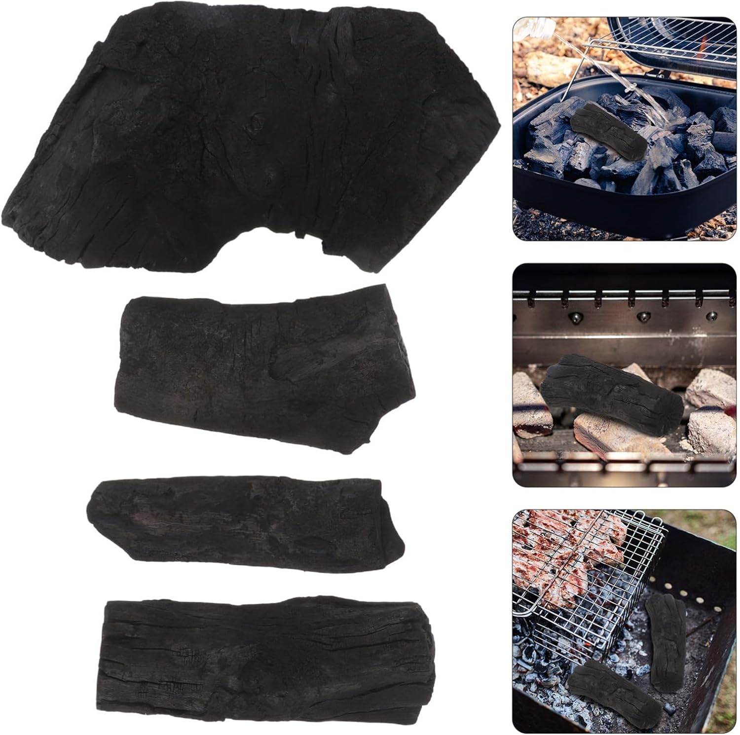 PRETYZOOM Premium Fruit Wood Charcoal Easy Light Smokeless Bbq Charcoal for Extended Burn for Camping Grilling and Outdoor Heating Use