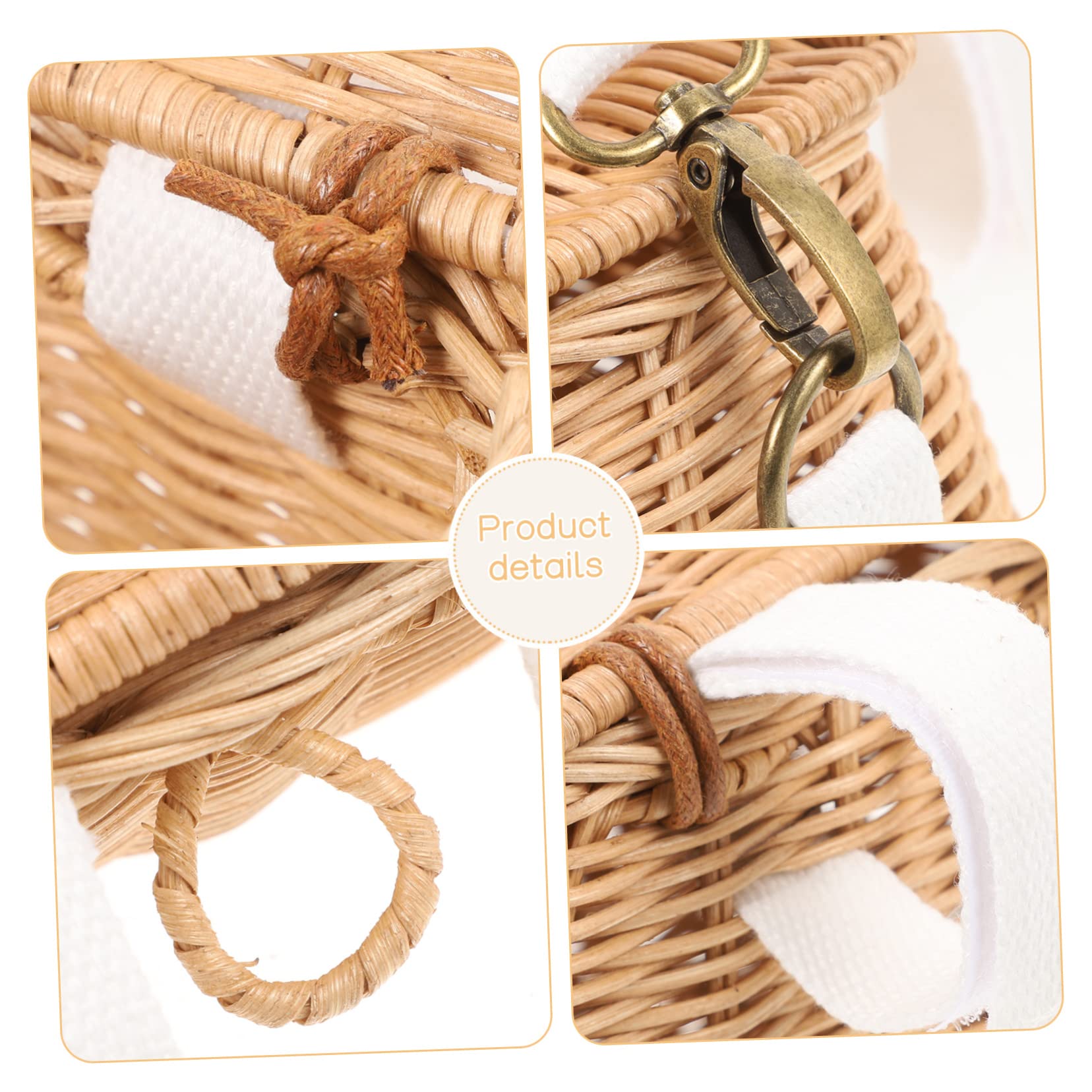 Panier à Vélo Rotin Tressé 1 Pièce pour Garçon et Filles Jaune | Panier de Guidon, Rangement pour Snacks et Gobelets, Structure Solide, Tenue Fiable, Usage Garçon et Filles