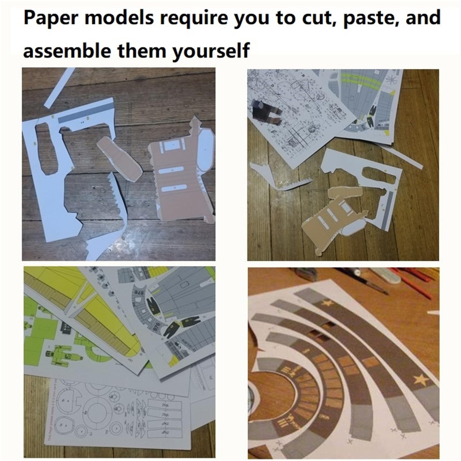 MOOKEENONE 1:33 US F-4B Fighter Military Fighter Aircraft Paper Model Simulation Collection Display (Unassembled Kit)