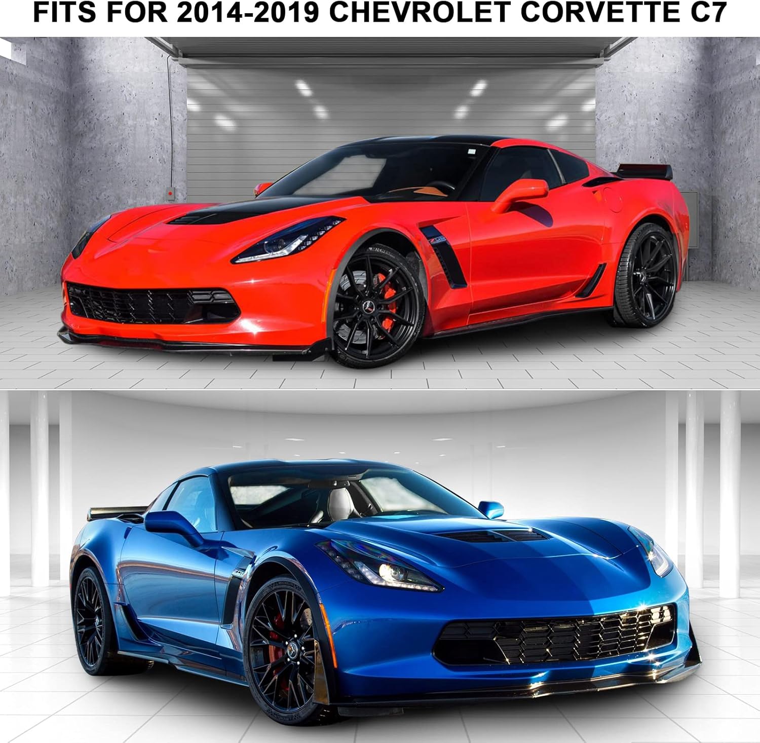 Car Cover Indoor Compatible with Corvette C7 2014-2019, Stingray, Z51, Z06, Grand Sport Corvettes Stretch Satin DustProof Protection Ultimate Custom Full Car Cover for Underground Garage Car Show
