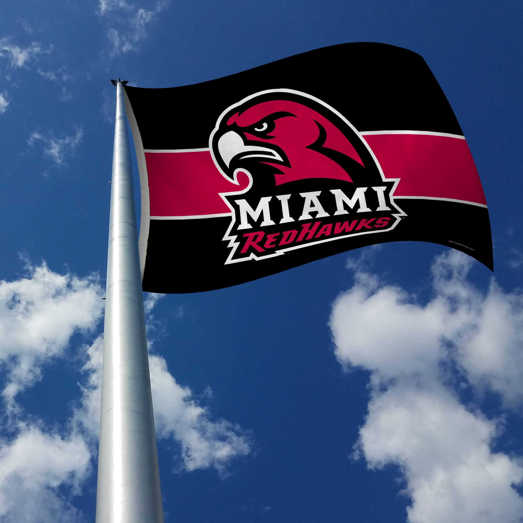 NCAA Miami Ohio Redhawks Flag 3x5 Feet - Polyester Banner With Grommets, Fade Resistant, Officially Licensed - View #6