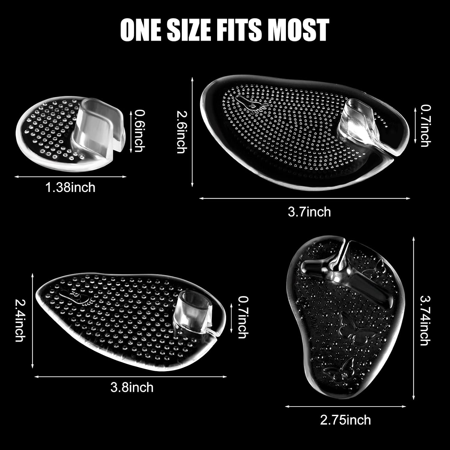8 Pairs Thong Cushions for Sandals Gel Metatarsal Pads for Flip Flops Cushion Inserts Forefoot Pad No Slip Silicone Shoe Inserts Pad Self Adhesive Ball of Foot Grip Pads for Pain Relief (Mixed Style)