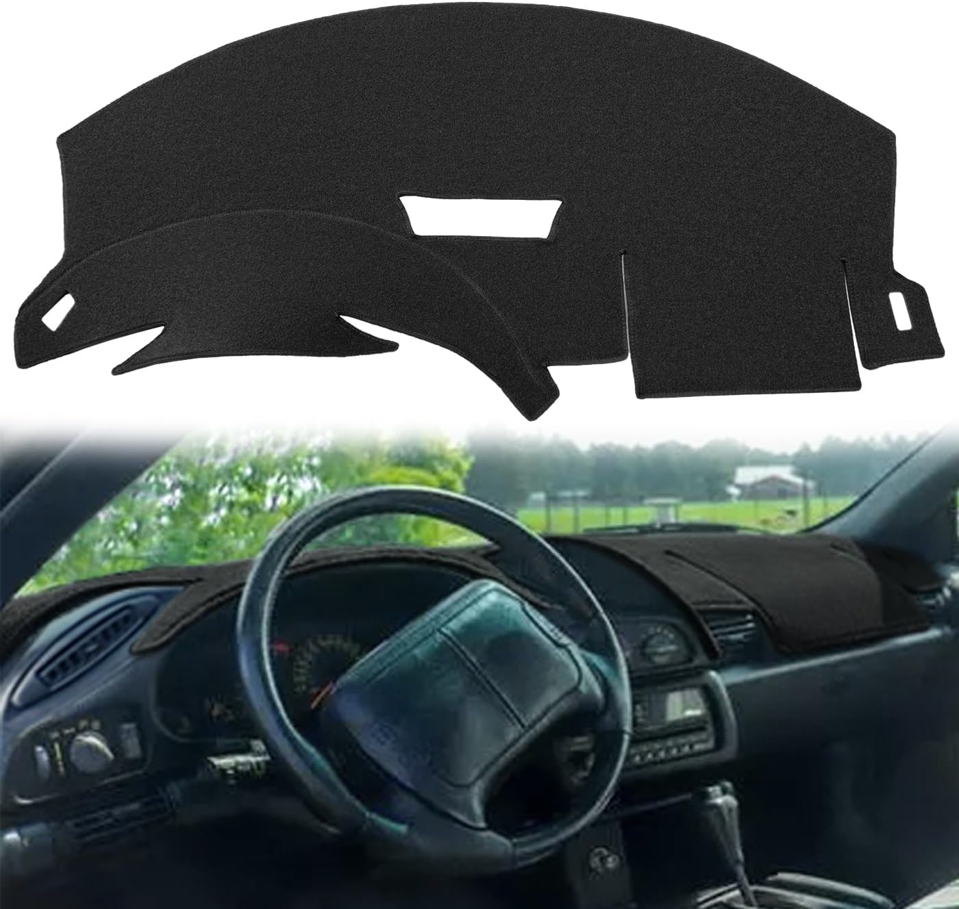 Yiz Dash Cover Mat Custom Fit for Chevy Chevrolet Camaro Dashboard Cover Pad Carpet Protector (Black) J38