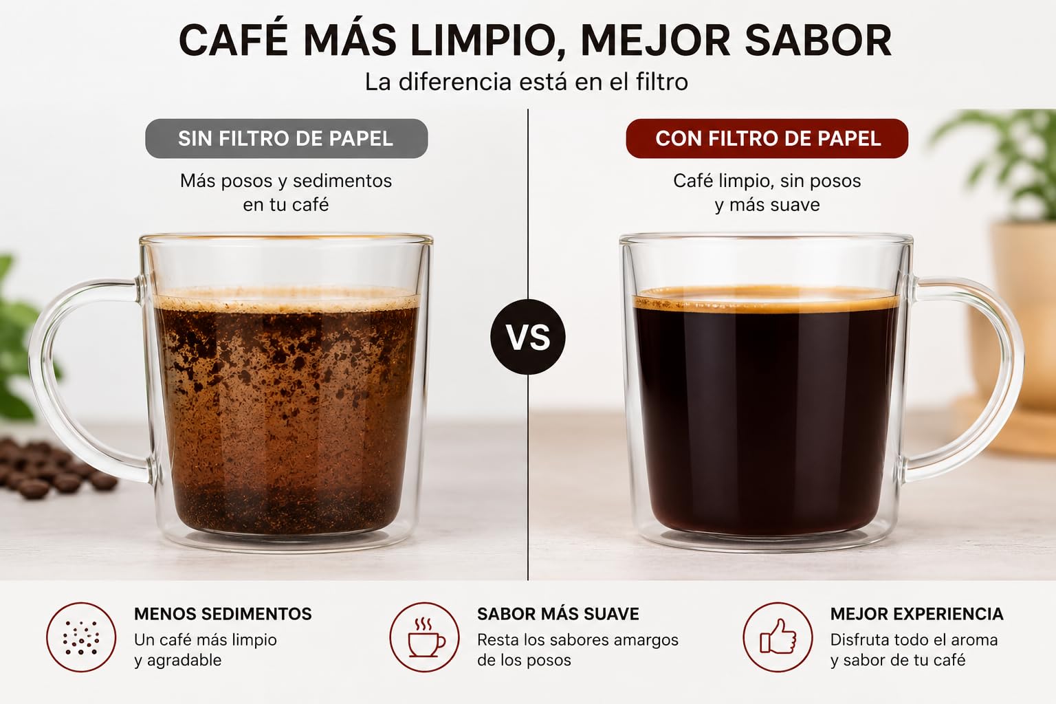 Cafetera Aire, prensa de café manual 3 en 1, portátil, transparente, para espresso, americano y cold brew, fácil de limpiar, ideal para camping y viaje | Prensa Francesa, V60, Espresso, Sin sedimentos ni amargor, Portátil para camping y viaje
